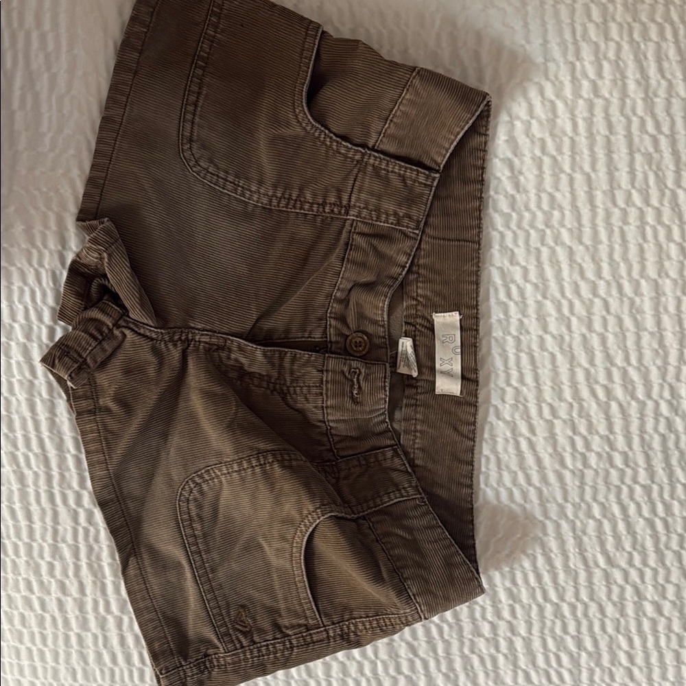 Roxy Tan Corduroy Shorts